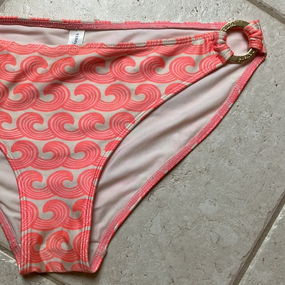 Peach & white wave print Vineyard Vines 2-piece bikini set - Picture 2 of 6